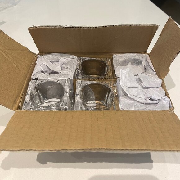 (Set of x6) Abbott Collection - Clear Glass Square Tealight Holders - Picture 7 of 10